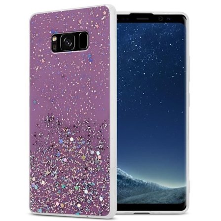 Fodral till Samsung Galaxy S8 PLUS Fodral i lila med glitterfodral Skyddande silikon TPU Glitter paljetter
