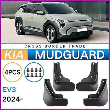 Utmerkede Sprutlapper Skjerm for KIA EV3 EV3GT 2024, Sprutlapper, Sprutbeskyttere, Skjerm for For- og Bakhjul, Tilbehør-Xin