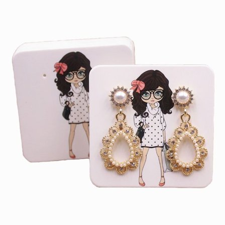 100 STK Øredobber Pakke Kort Smykkepakke Tag 7 7