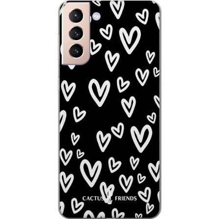 Yhteensopiva Puhelinkuori Samsung Samsung Galaxy S21 Cactus and Friends - Handdrawn Love Chaos