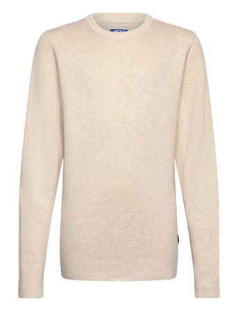 Jprblamilano Stitch Knit Crew Neck Jnr Cream Jack & J S