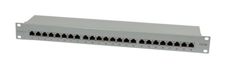 SYNERGY Patch Panel 24xTP, CAT6A, 500Mhz, 19, Lichtgrau LSA, Synergy 21,