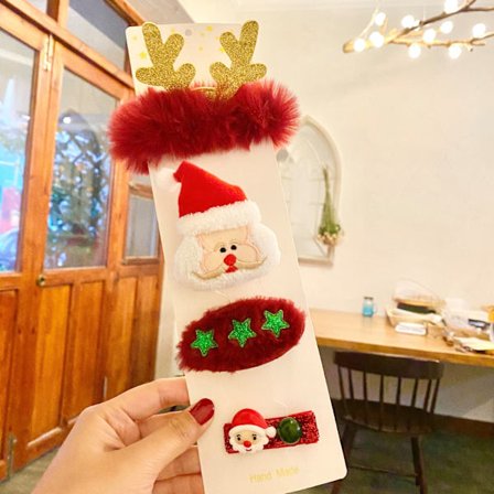 Julhårtillbehör Elastisk Brosch Set Julgåva Pre