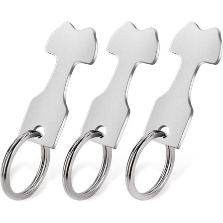 Rostfritt stål Caddy Token Key - Avtagbar Token Caddy Porte Cle