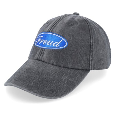Iconic - Zwart unconstructed Cap - Freud Logo Black Dad Cap @ Hatstore