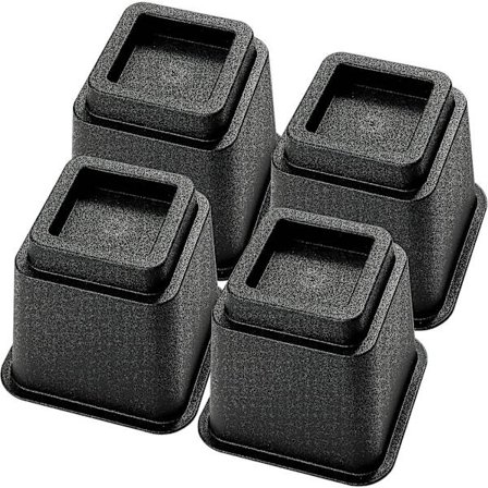 Sänghöjare 3 tum, kraftig fyrkantig möbelramlyft för soffa, stol, skrivbord, soffa och våningssängstolpe, set om 4