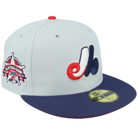 New Era - MLB Blu fitted Cappellino - Montreal Expos Harmony 59FIFTY All Star Game 95 Snow Grey/Navy/Red Fitted @ Hatstore