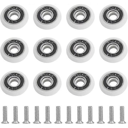 12-delars duschrulle 23 mm dusch skjutdörrsrulle skjutduschdörrsrulle skjutduschdörrsrulle med 12 skruvar för skjutdusch betterl