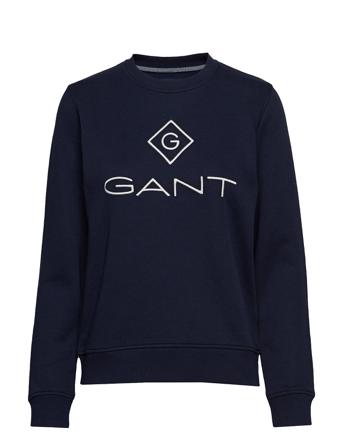 Lock Up C-Neck Sweat Sweat-shirt Genser Blå GANT