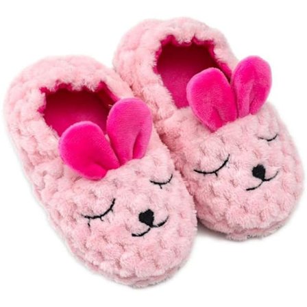 Varme hjemmesko til små piger, vinter, indendørs, 9-10 småbørn, indvendig længde 17 cm, lyserød