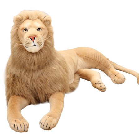 Stor Realistisk Lejon- och Leopardplyschleksak, Djurdocka Heminredningstillbehör{ds}