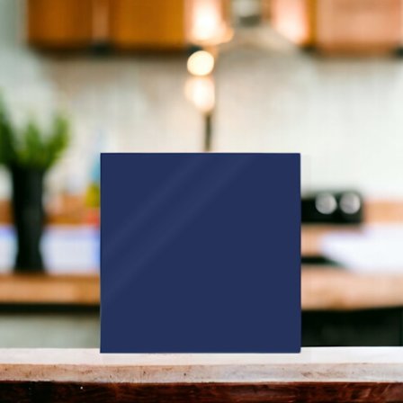 Kakeldekor 12-pack Mörkblå, blank, 150x150 mm