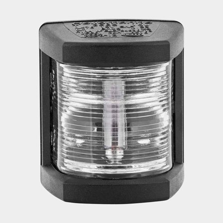 Rufowa lampa na rufę Hella 3562, 10 W, 12 V, 135°, UV-odporne czarne tworzywo sztuczne, 75 x 63 x 53 mm, biała, dla łodzi < 12 metrów + źródło światła