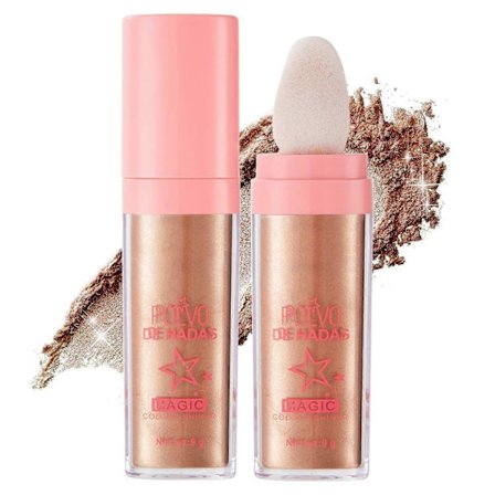 Highlighter Powder Stick, 3 farger glitterklappepudder, kroppslysende shimmer sparkle klappepudder for ansikt øyne lepper hår kropp glød kosmetikk