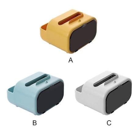 Husholdnings-tegneserie-plastvevboks Enkel skrivebordslagring Vevboks for soverom og kontorer yellow