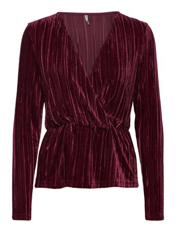 Onlvela L/S Wrap Top Jrs Bluse Langermet Lilla ONLY