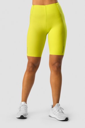 ICANIWILL - Charge Biker Shorts Wmn Acid Yellow - Shortsit - Naiset - Treenivaatteet ICIW:ltä