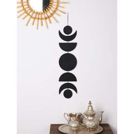 Boho Seinäkoriste Kuun Vaiheet Seinätaide Tähdet Kuu Koriste Minimalistinen Huoneen Koristelu Musta