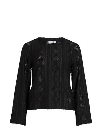 Visindy L/S Top Tops Blouses Long-sleeved Black Vila
