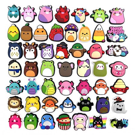 50 stk myke leketema tegneserie hull sko blomst sko myk gummi