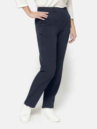 BRANDTEX - Sofie Bukser - Navy - Slim Fit / Elastik i Taljen