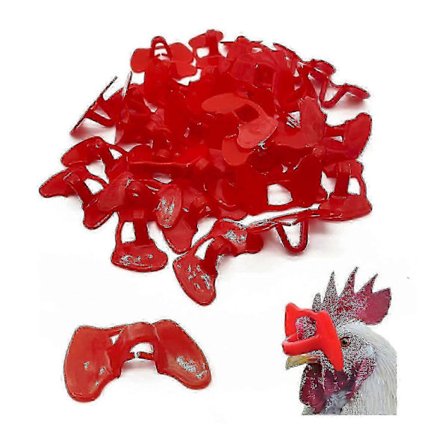 50 Stycken Kycklingglasögon Anti-Pick Plast Kycklingglasögon (FMY)