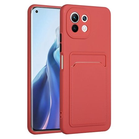 Xiaomi 11 Lite 5G NE / Xiaomi Mi 11 Lite 5G / Xiaomi Mi 11 Lite skal med korthållare - Rosa