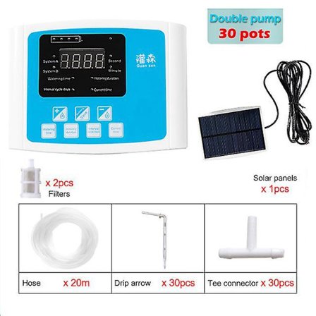 Intelligent Drip Irrigation Water Pump Timer System Garden Automatic Watering Device Solar Energy Charging Potted Plant