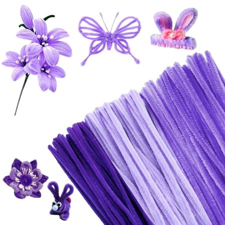 300 stk. piberensere, 3 forskellige gule piberensere bøjelig blød håndværkstråd 30 cm piberenser chenilletråd til DIY-projekter og håndværksdekoration