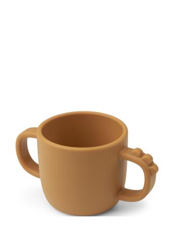 Peekaboo 2-Handle Cup Croco Home Meal Time Cups & Mugs Cups Gul D By Deer*Betinget Tilbud