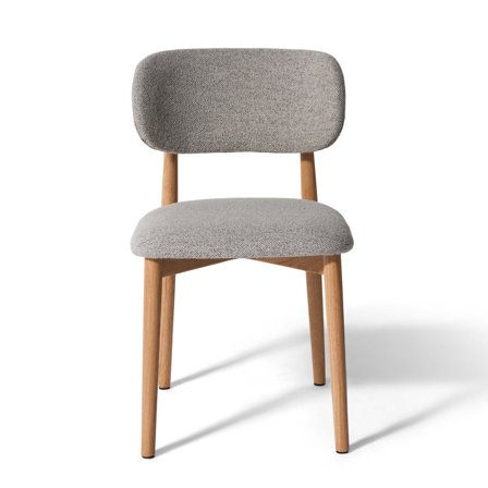 Nord Spisebordsstol - Monza Beige - Elegance & Komfort - 49x51x80cm - Stole - Massiv Eg, Lak & Holdbart Polyester - Perfekt til Spisebordet