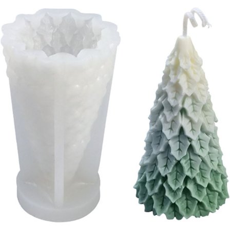 Silikoneform Jul, 3D-form, Juletræ, silikoneforme, forme, Jul, silikoneform, juletræ til fremstilling af lys, håndlavet sæbe,