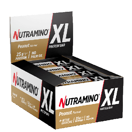 Proteinbars Nutramino Fitness Nutrition 16 x XL Proteinbar 74 g, Peanut - Bodyman.dk