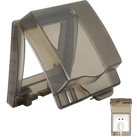 Vægstikkontakt Vandtæt Beskyttelse - Stænktæt Dæksel Stikkontaktdæksel Transparent Stænktæt Boks Udendørs Stikkontakter Plastik (Transparent)