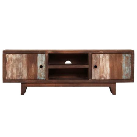 Vidaxl Tv-bänk Massivt Akaciaträ Vintage 118x30x40 Cm Brun