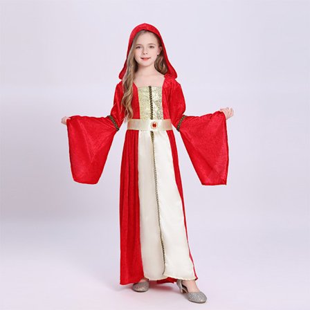 häx vampyrdräkt Röd (XL 140-150CM)