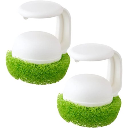 2-pak Opvaskebørster Håndtag Køkken Opvaskebørsteholder Skrubbebørste til Rengøring af Service