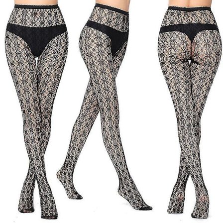 Dam 3-pack Fisknätsstrumpor, svart Nude Silk Sheer Mjuka Tights 20 Denier