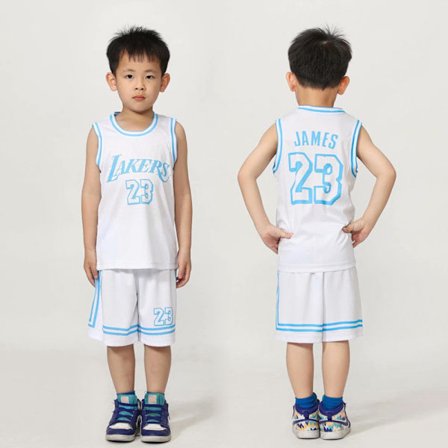 Los Angeles Lakers #23 Lebron James Baskettröjasatser för tonåringar V