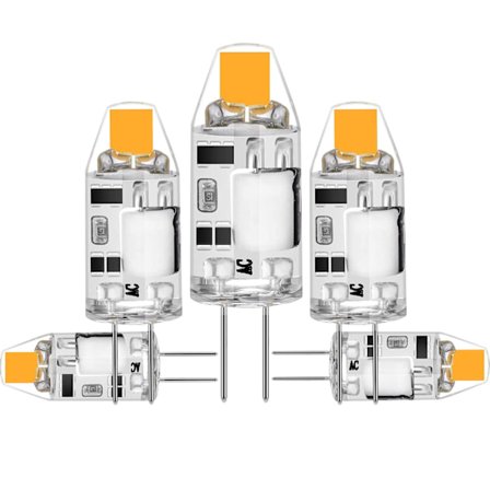 5-pack 2W G4 LED-lampor, 3000K varmvit, 200lm, 12V