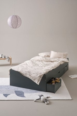 Jotex - Barneseng 90x200 Cm Grønn matt svart - CACERE - Kjøp Barnesenger & sprinkelsenger hos Jotex