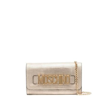 Moschino, Wallets & Cardholders Beżowy, Kobieta, Rozmiar: ONE Size