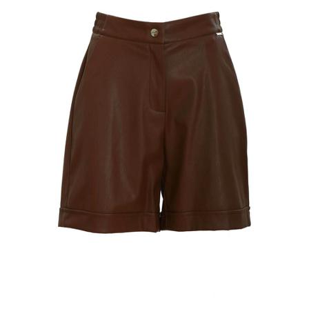 Liu Jo Pant.spalmato Brown Brun, Dame Læderbukser