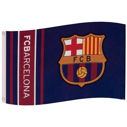FC Barcelona Ordmärke Ränder Flagga 150 x 90 cm Blå