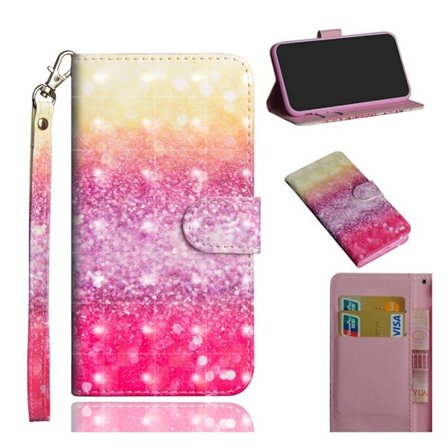 Sony Xperia 10 Plus mønster læder etui - glitter Elementer