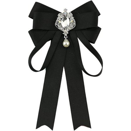 Sløyfe med sløyfe i strass, forhåndsknyttet sløyfe for kvinner, slips til bryllup, julegaver, seremoni