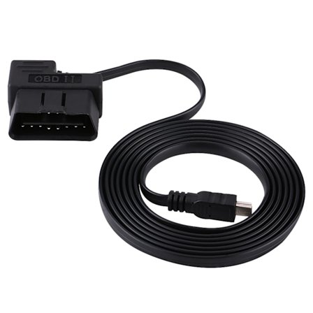 180 cm bil OBDII OBD2 EOBD 16-pin diagnostisk forlængeradapter til mini USB-kabel