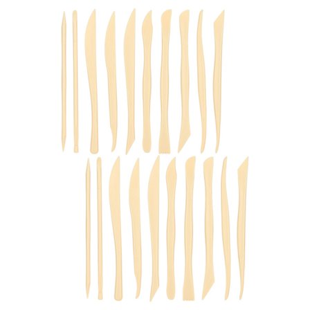 20 stk. lerredskaber i plast til modellering af keramik, håndværk og reparationssæt til blød keramik