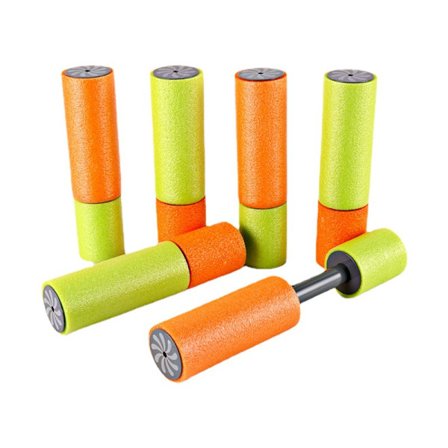 Vesipistoolit Vaahto 6 kpl, Vesipyssy, Värikäs Vaahtolelu Lapsille - Värikkäät Lasten Lelut Kesäjuhliin, vihreä-oranssi