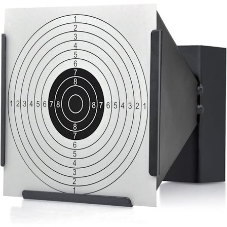 14 X 14 cm Target Stand + 100 Targets Air Pellet Trap Airsoft Rifle Svart tratt